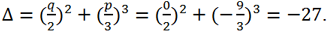 discriminant of the equation