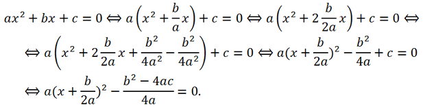 Solving complete quadratic equations