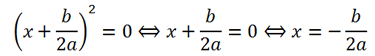 the root of the quadratic equation if the discriminant is zero