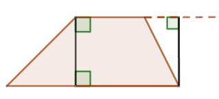 The height of a trapezoid