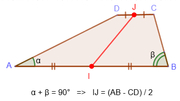 Segment connecting the midpoints of the bases