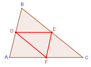 Three middle lines of a triangle