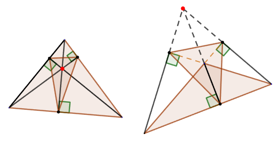 An orthocentric triangle