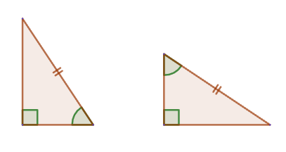 By hypotenuse and acute angle