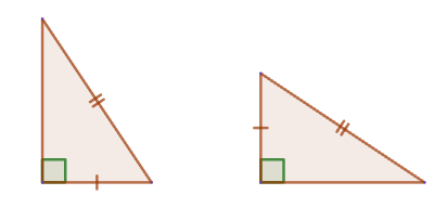 By leg and hypotenuse
