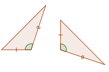 The first sign of equality of triangles