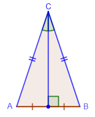 Bisector, median, height in an isosceles triangle