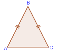 An isosceles triangle
