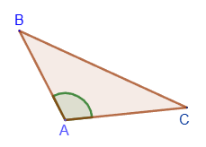 An obtuse triangle