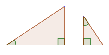 By aqute angle