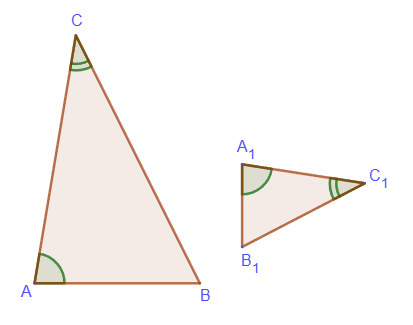 The first sign of similarity of triangles