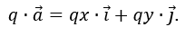 Coordinates of the product of a vector by a number